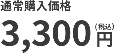 通常購入価格 3,300円（税込）